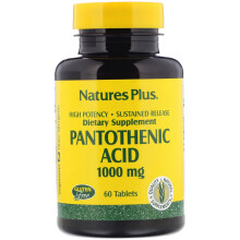 NaturesPlus, Pantothensäure, 1.000 mg, 60 Tabletten