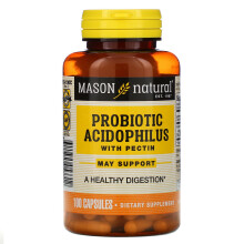 Mason Natural, Probiotikum Acidophilus mit Pektin, 100 Kapseln