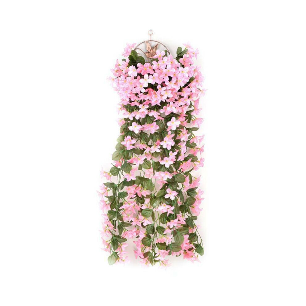 (Pink, 2PCS) Artificial Fake Hanging Flowers Vine Plant Home Garden Decoration Indoor Outdoor