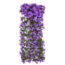 (Purple Blue, 2PCS) Artificial Fake Hanging Flowers Vine Plant Home Garden Decoration Indoor Outdoor