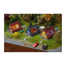 FALLER Holiday Homes Model Kit (3) III HO Gauge 130606