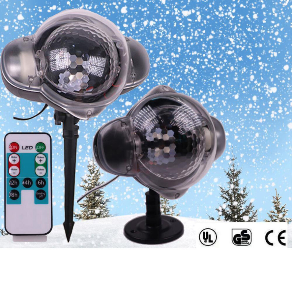 Snow LED Moving Laser Projector Light Snowflake  Christmas Outdoor Lamp