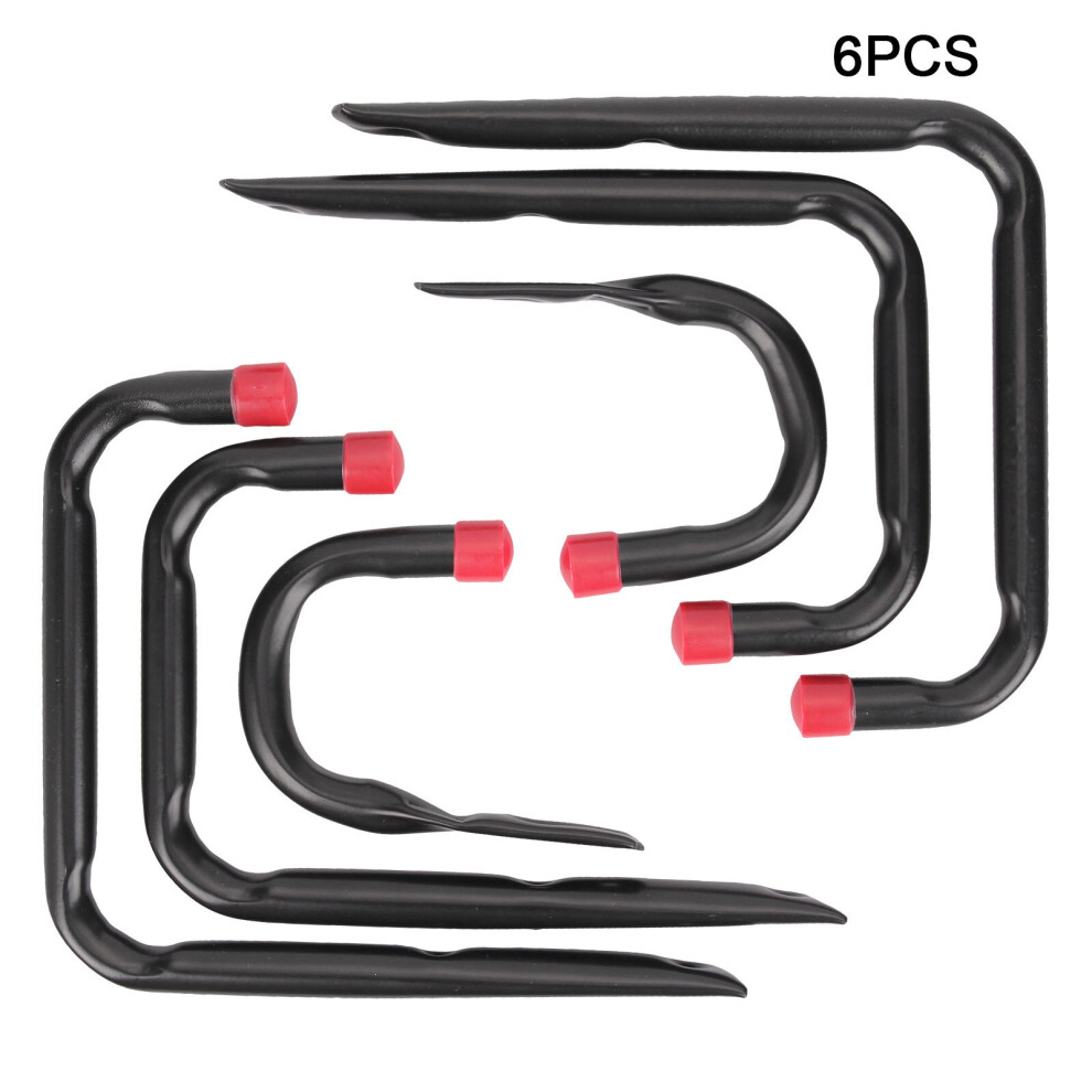6X Wall Mounted Assorted Storage Hooks Bikes Ladder Garage Shed Black