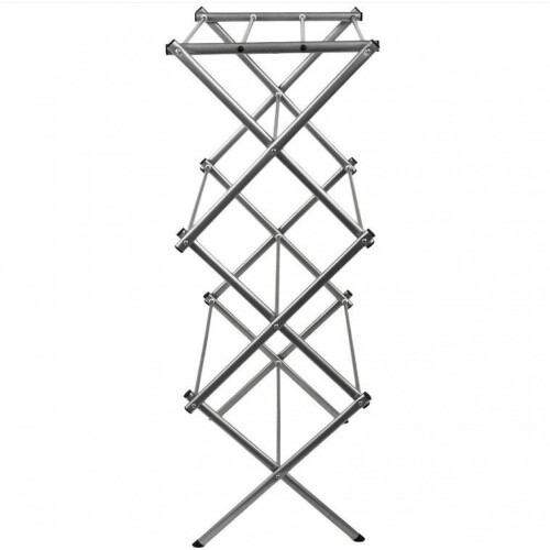 Home Discount 3 Tier Clothes Airer Horse Rack Portable Folding 2