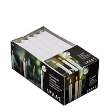 Spaas 20 Household Tapered Dinner Candles 19/180 mm, ? 6 Hours, Unscented, White