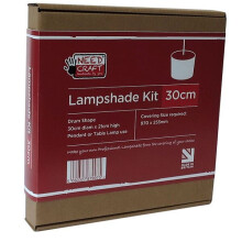 Needcraft Lampshade Kit cover with any fabric or wallpaper 30cm Drum for Pendant or Table Lamp use