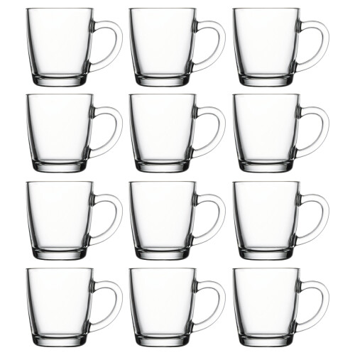 URBN Living (12) Glass Coffee Mugs | Drinking Coffee Cups