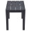 URBN Living Black Plastic Garden Bench Side Coffee Table 4