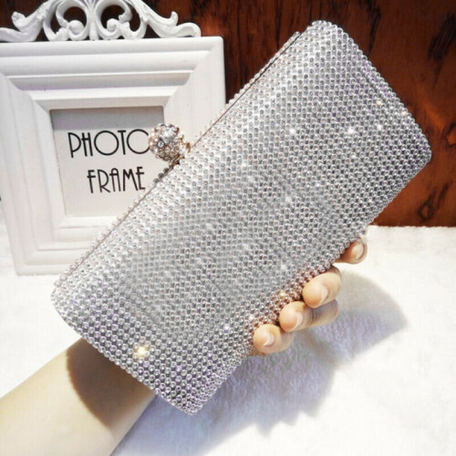 Silver sales party clutch