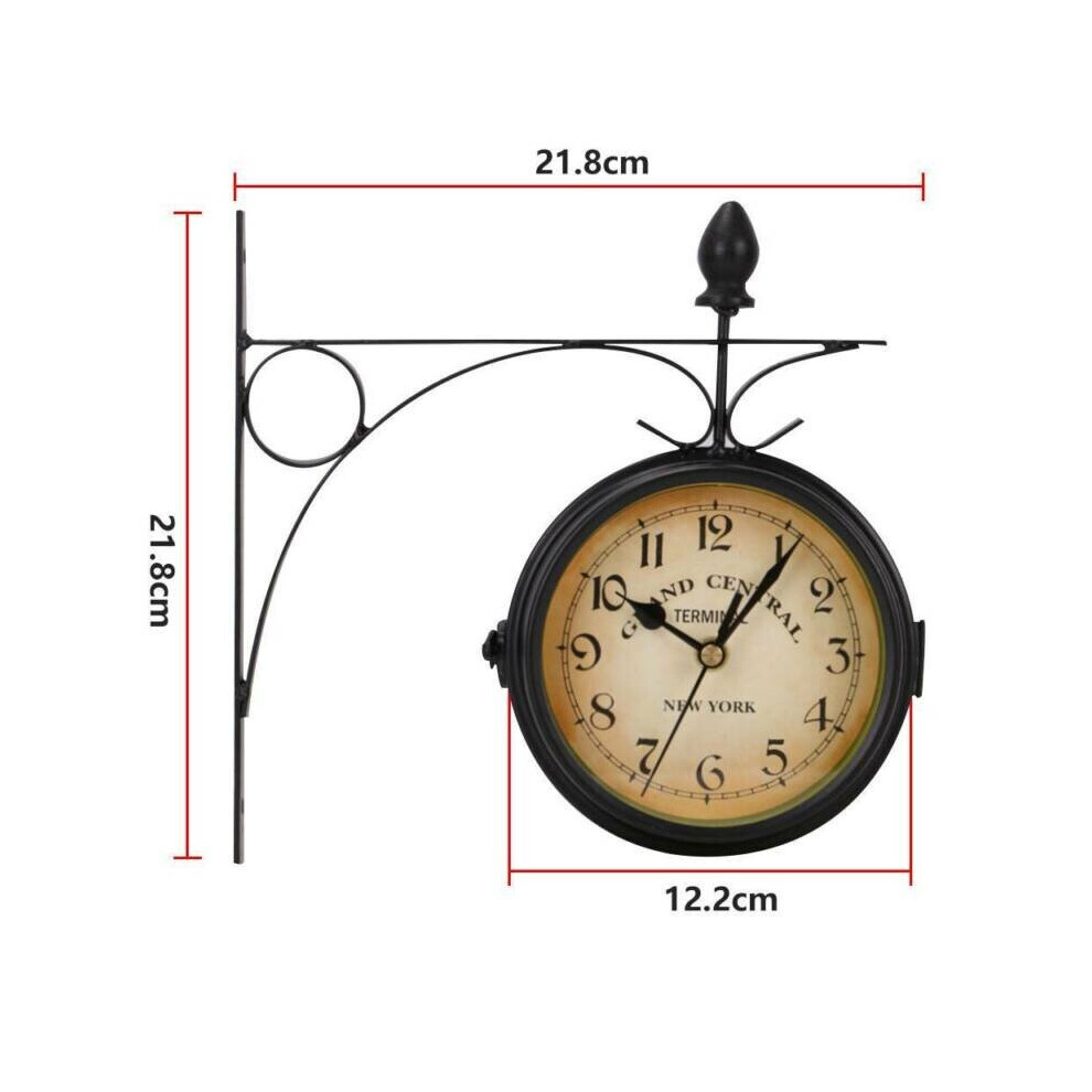 Garden Paddington Station Wall Clock Double Sided Outside Bracket on OnBuy