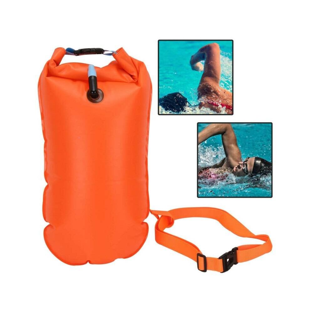 UK Inflatable Swim Buoy Safety Float Waterproof Air Dry Bag Open Wate