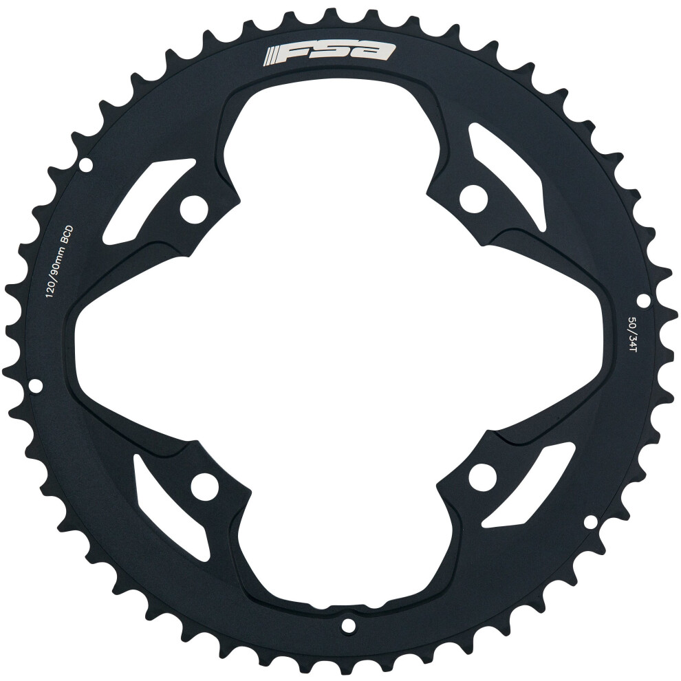 Fsa Black/Silver (48T) Vero Pro 2X11 110 Bcd 4H Road Chainring