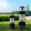 Solar Power Lighthouse Rotating LED Garden Light Haus Dekoration 7