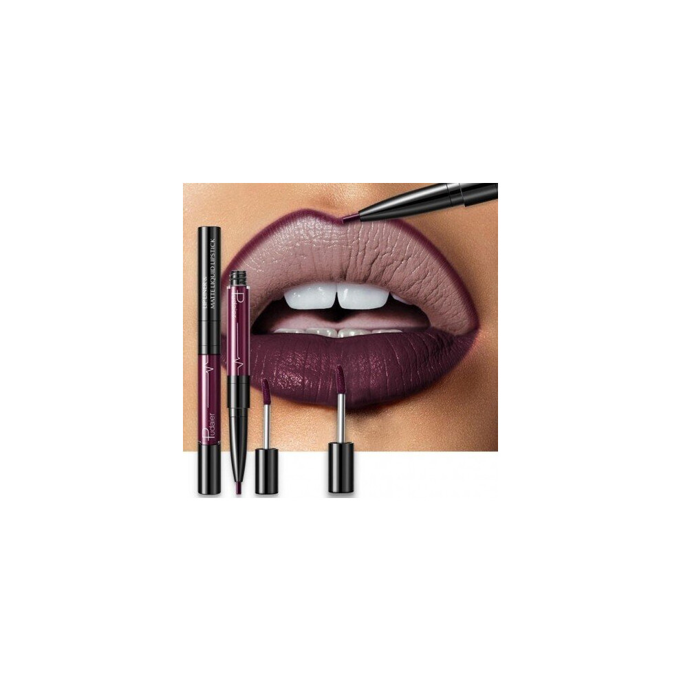 Blowuponline5 Pink,Red,Cream (06) 16 Color Double-Ended Lipstick Lips Makeup Easy To Wear Matte Lip Gloss Lipliner Pencil Red Nude Pink Purple Liquid Lipsticks