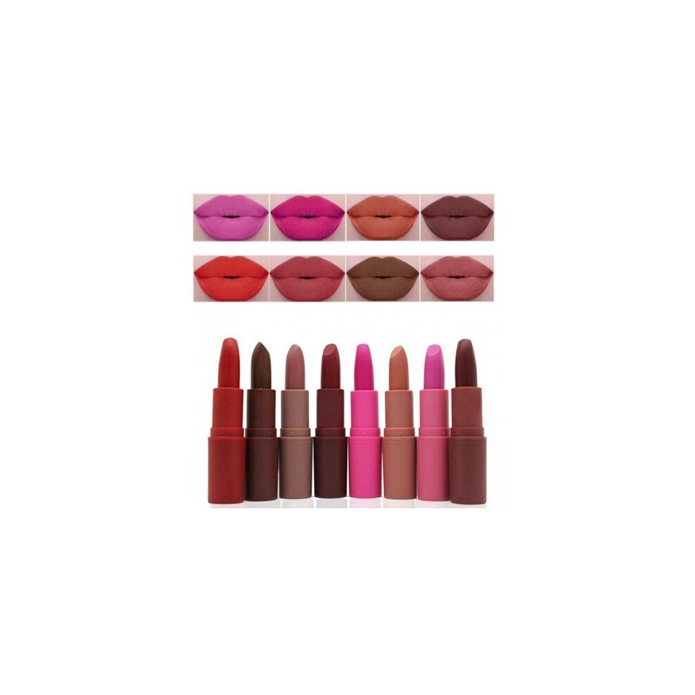 Blowuponline5 (33) 2018 Waterproof Matte Velvet Lip Stick 8 Colors Makeup Matte Lipsticks