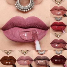 (11) 24 matte lipstick waterproof lip gloss pink lipstick lasting moisturizing lips ladies makeup lipstick professional cosmetics