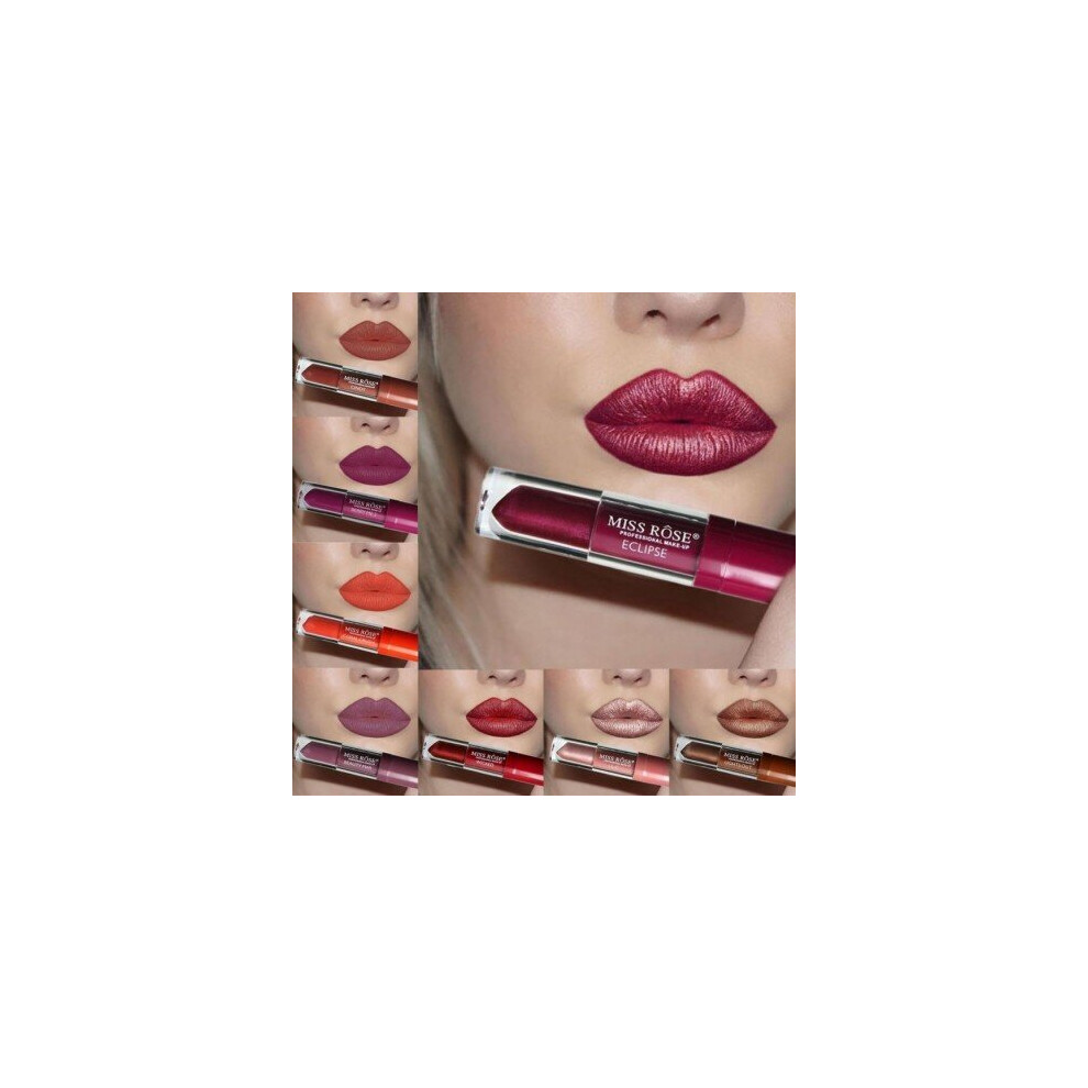 Blowuponline5 Cream (03) 24 Color Liquid Lipstick Waterproof Long-Lasting Non-Stick Cup Lip Gloss Makeup Lips Matte Nude Metallic Mate Lipsticks