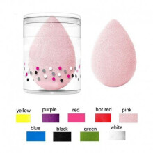 (Pink) 7 Colors Makeup Sponge Puff Cosmetic Water Drop Shape Blending Face Foundation Powder Beauty Makeup Sponge Puff Cosmetic Tool