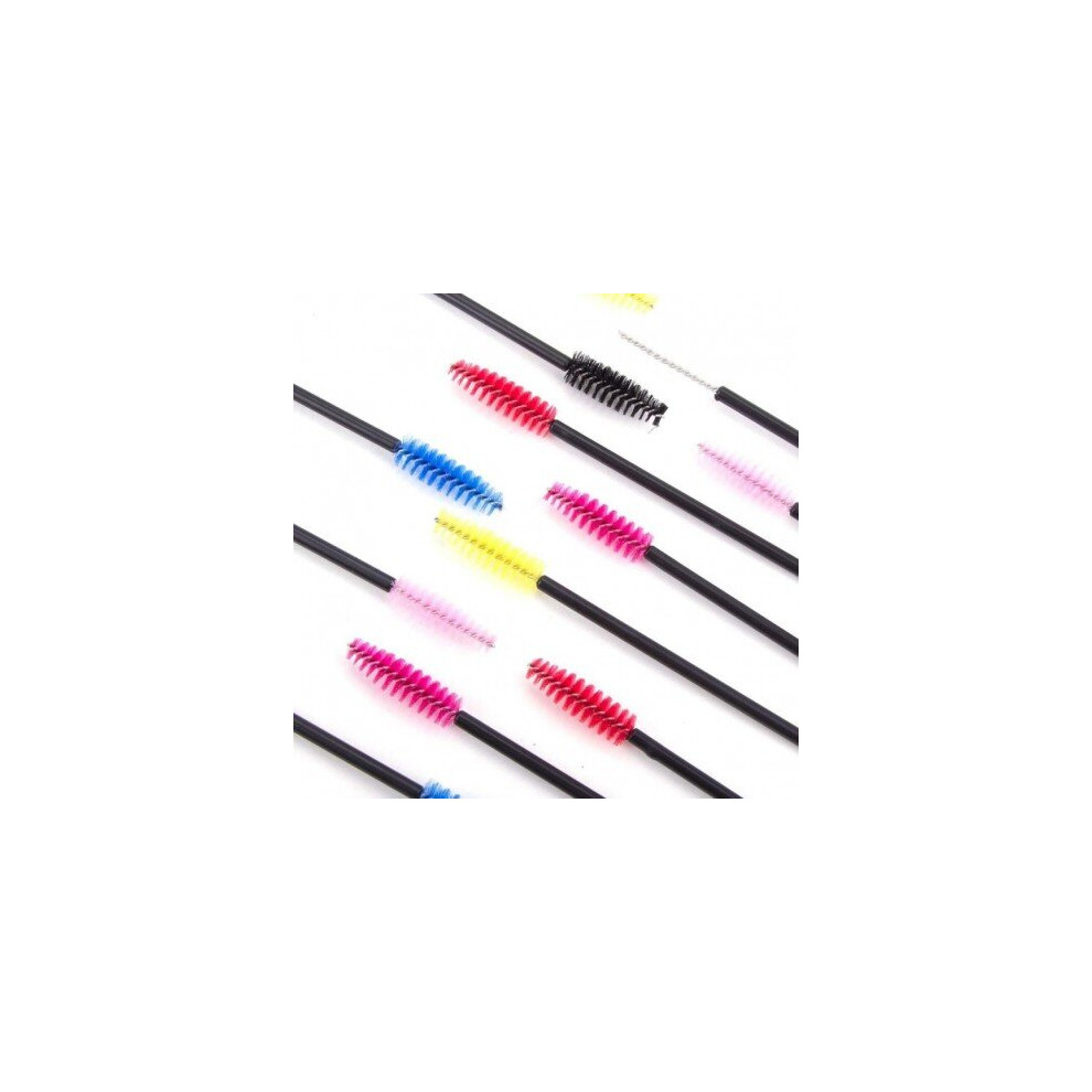 Blowuponline5 Black (50Pcs ) 50Pcs Eyelash Extension Disposable Eyebrow Brush Mascara Wand Applicator Spoolers Eye Lashes Cosmetic Brushes Set Makeup Tools