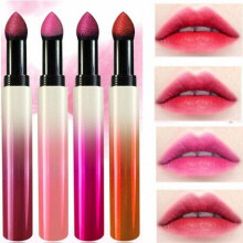 (5) Air Cushion Sponge Lipstick Matte Silky Bite Lip Tint Makeup Long Lasting Rotating Soft Matte Lipstick Women Beauty Lip Gloss
