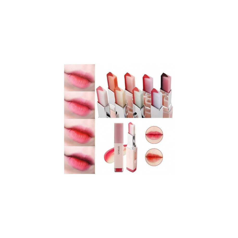Blowuponline5 Cream (03) Double Color Moisturizer Lipstick Long Last Waterproof Lip Stick Lip Care Balm Mate Velvet Moisturizing Nude Makeup