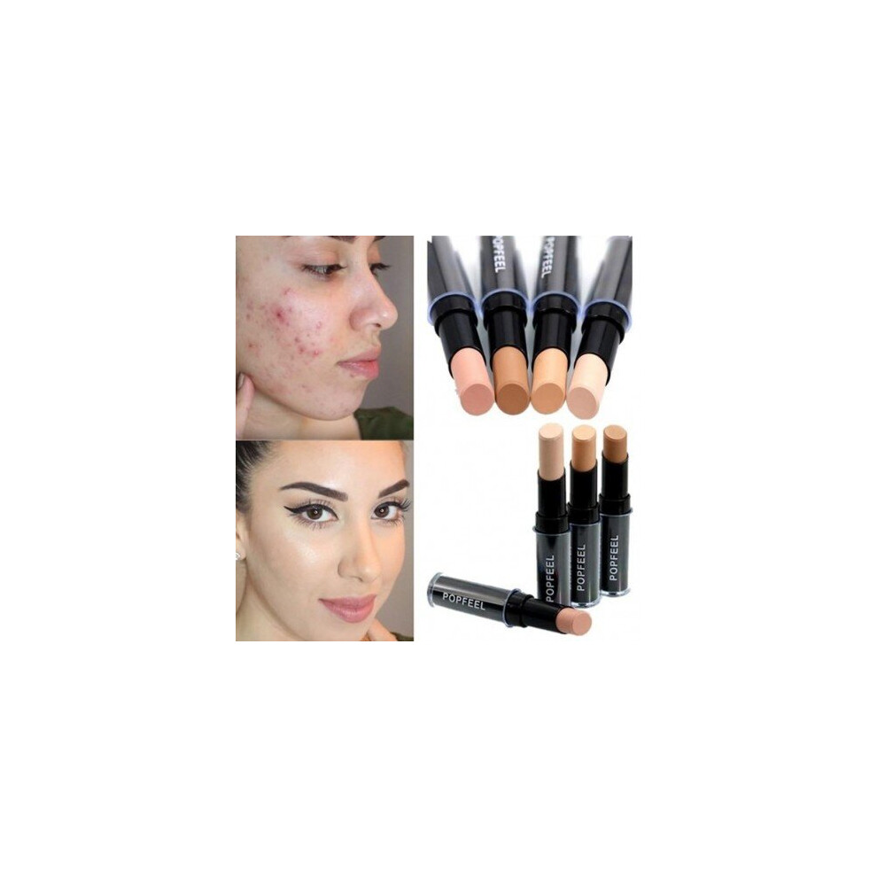 Blowuponline5 (03) Makeup Base Eye Concealer Cream Stick Makeup Brighten Shadow Waterproof Cover Dark Circle Comestic Long-Lasting Natural 4 Color