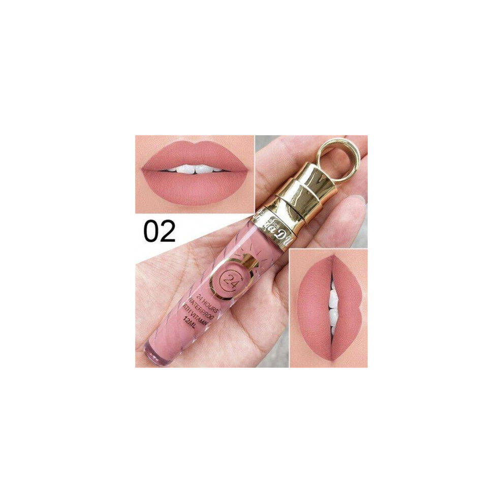 Blowuponline5 (06 2) Makeup Lips Matte Liquid Lipstick Long Lasting Waterproof Sexy Pigment Nude Matte Shimmer Style Lip Gloss Luxury Makeup Cosmetic