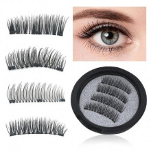 (1Pair Style 30) Magnetic Eyelashes with 3 Magnet 3D Magnetic Lashes Hand Made Natural Long False Eyelashes Magnet Lashes Beauty Makeup Tools