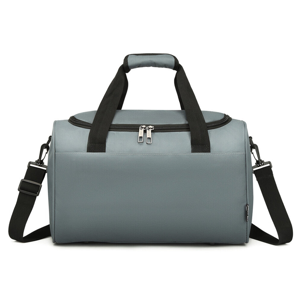 (Grey) Structured Travel Duffle Bag Grey