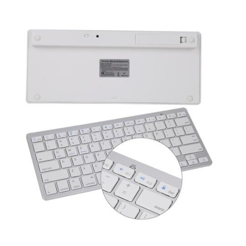(WHITE) Keyboard Wireless Keyboard 3.0 Bluetooth Keyboard 2