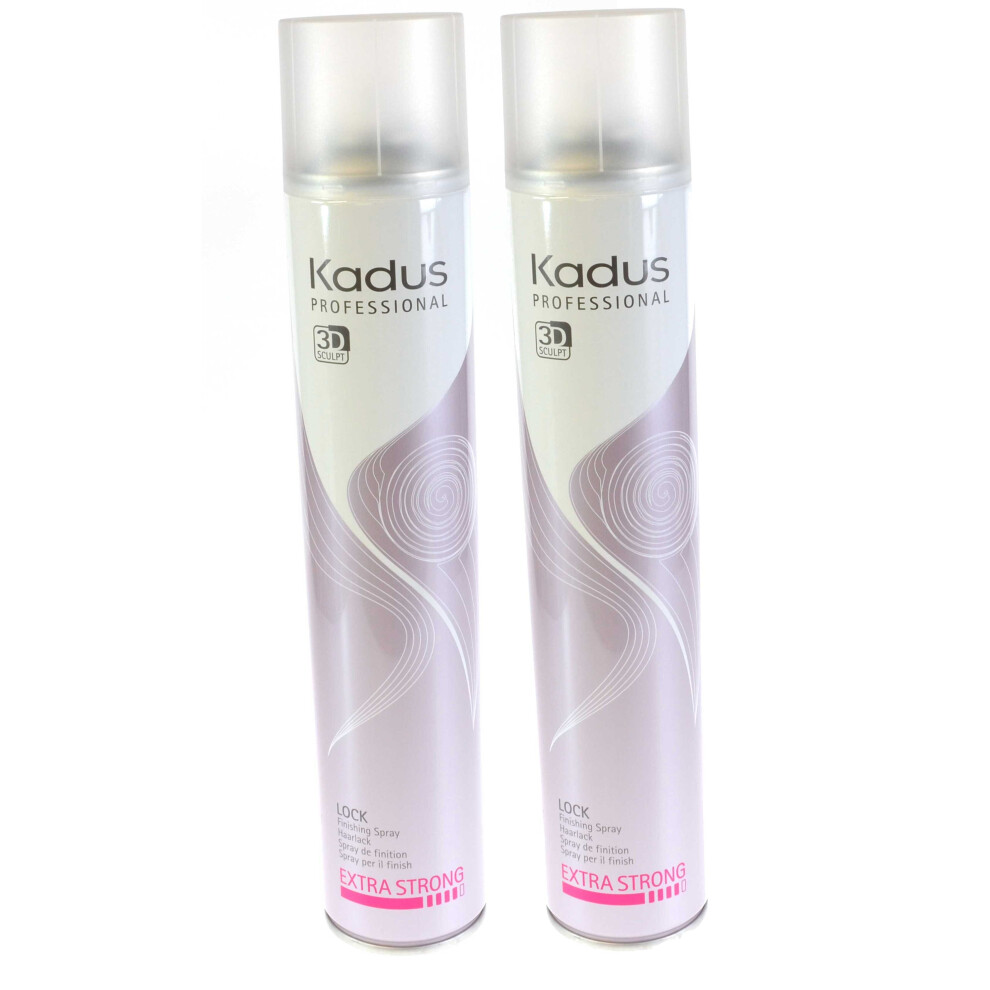 Kadus Professional (Twin Pack) Kadus 3D Sculpt Strong Lock It Hairspray 500Ml