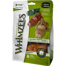 WHIMZEES Natural Dental Dog Chews Long lasting, Large Alligator, 6 Pieces