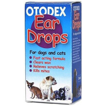 SIPW Otodex Cat and Dog Ear Drops - kills mites removes wax 14ml (Otodex Ear Drops)