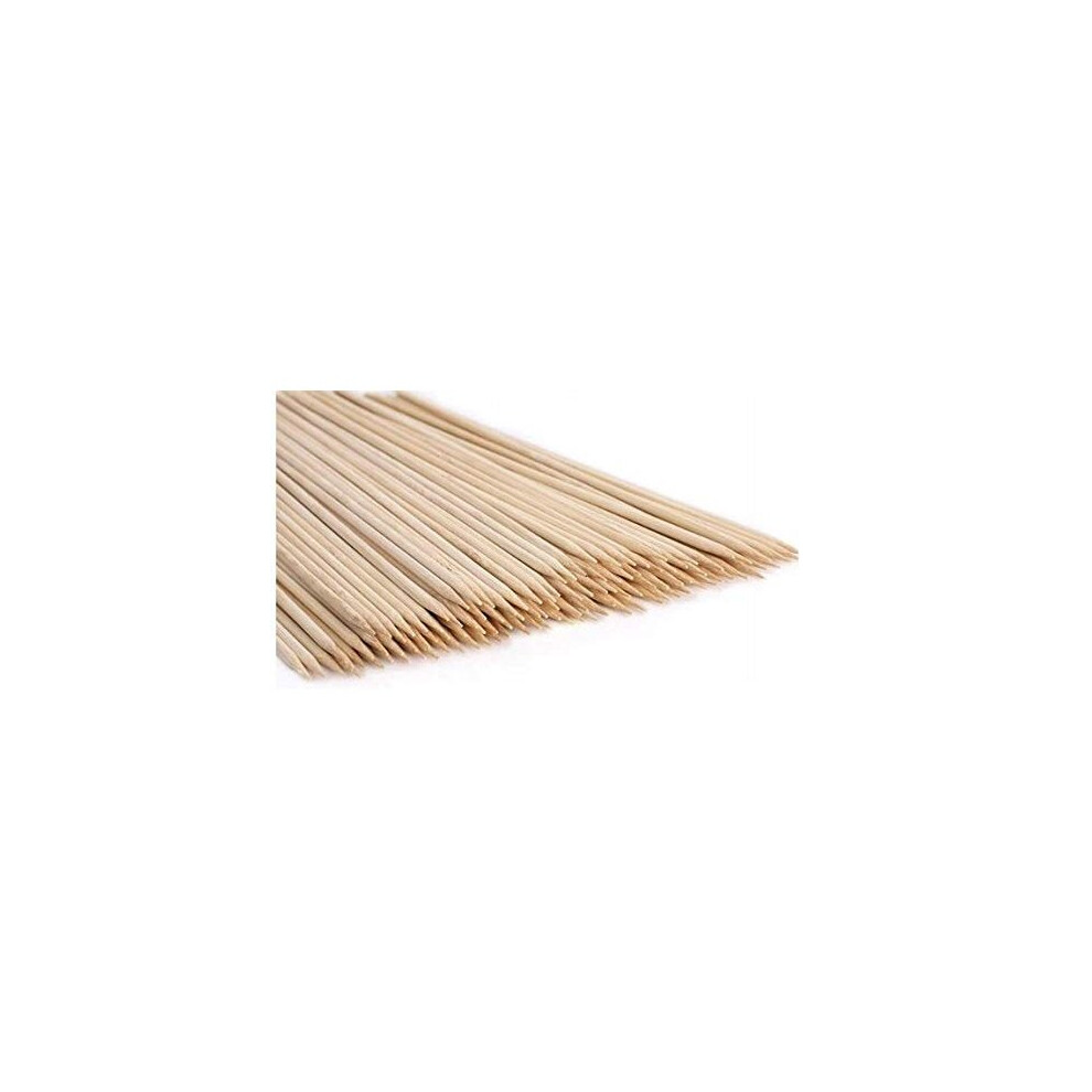 TWB Bamboo Sticks 40cm x100 Wooden Skewers Sticks Extra Long Strong For BBQ Barbecue Kebab Marshmallow Roasting Chocolate Fountain Campfire Fondue