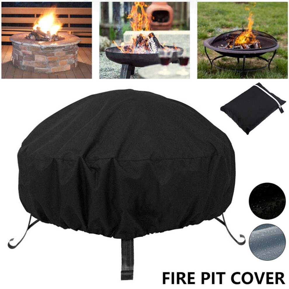 (34*15in) Outdoors Fire Pit Cover Waterproof Dustproof Cover