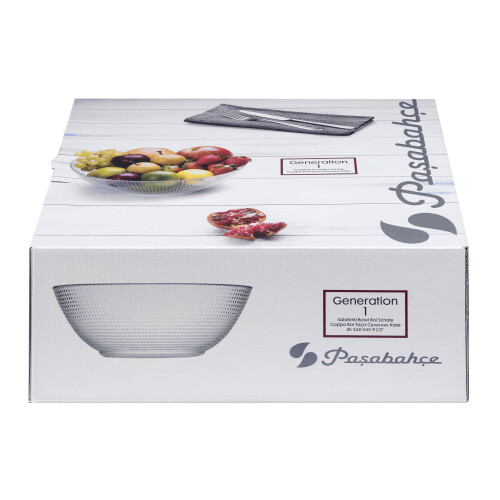 Pasabahce Generation Tempered Glass Round Salad Bowl Vegetable Serving 1