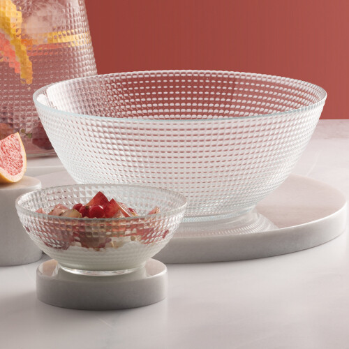 Pasabahce Generation Tempered Glass Round Salad Bowl Vegetable Serving