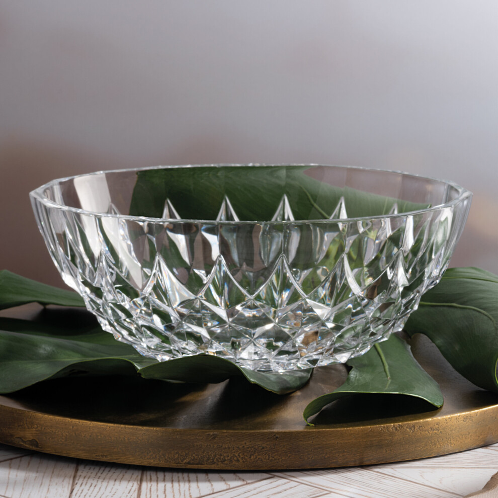 Pasabahce Lavinia Crystalline Glass Round Salad Bowl Vegetable Serving