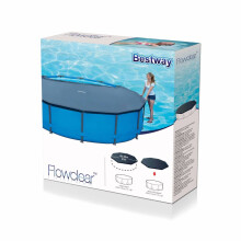 Bestway 10ft PVC Outdoor Pool Cover With Drain Holes & Ropes
