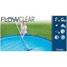 Kit pulizia piscina 167cm asta + aspirapolvere + retino Bestway 58013