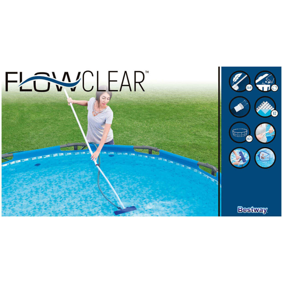 Bestway Pool Cleaning Set Reusable Manual Pond Bottom Vacuum Cleaner Sweeps