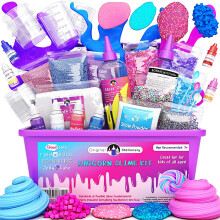 Unicorn Slime Kit Supplies Stuff Making Slime Girls Kids Glitter Fluffy Cloud Foam Putty Art Craft Set Slime Kit