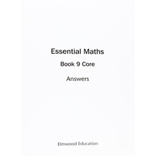 Essential Maths 9 Core Answers by Rayner & DavidWhite & Michael