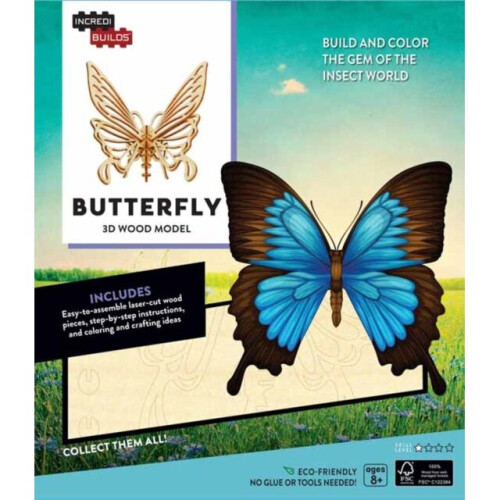 IncrediBuilds Butterfly 3D Wood Model by Insight Editions