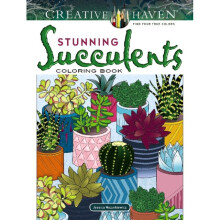 Creative Haven Stunning Succulents Coloring Book by Mazurkiewicz & Jessica