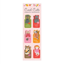 Cool Cats Magnetic Bookmarks by Galison