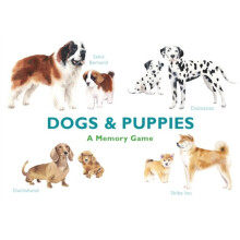 Dogs & Puppies Memory Match Game by Aguado & Emma - 25 Dog Breeds to Find and Pair - Book