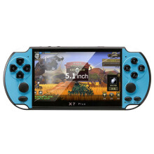 (X7 Plus 5.1'' Blue) Handheld Game Console Player Portable Video Game Consoles Christmas Gift