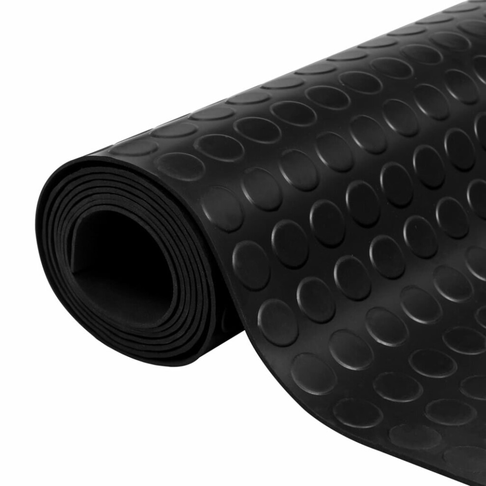 vidaXL Rubber Floor Mat Anti-Slip with Dots 5x1m Matting Carpet Protection