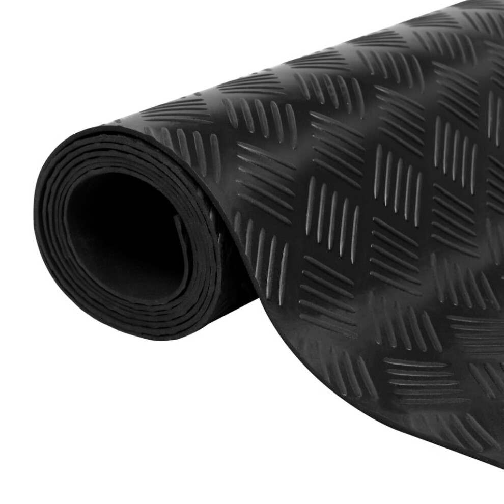 vidaXL Floor Mat Anti-Slip 5x1m Checker Plate Rubber Home Carpet Protector